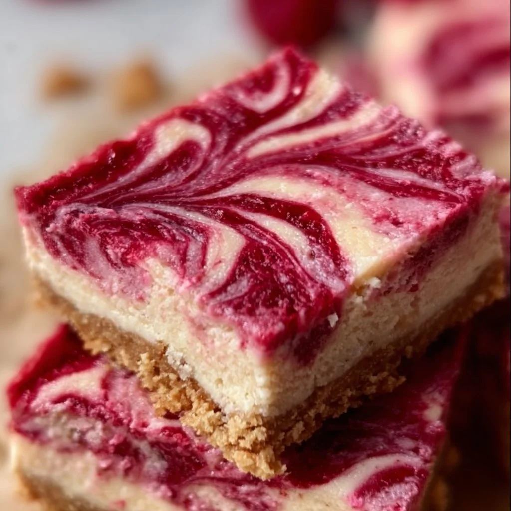 Vegan Raspberry Cheesecake Bars