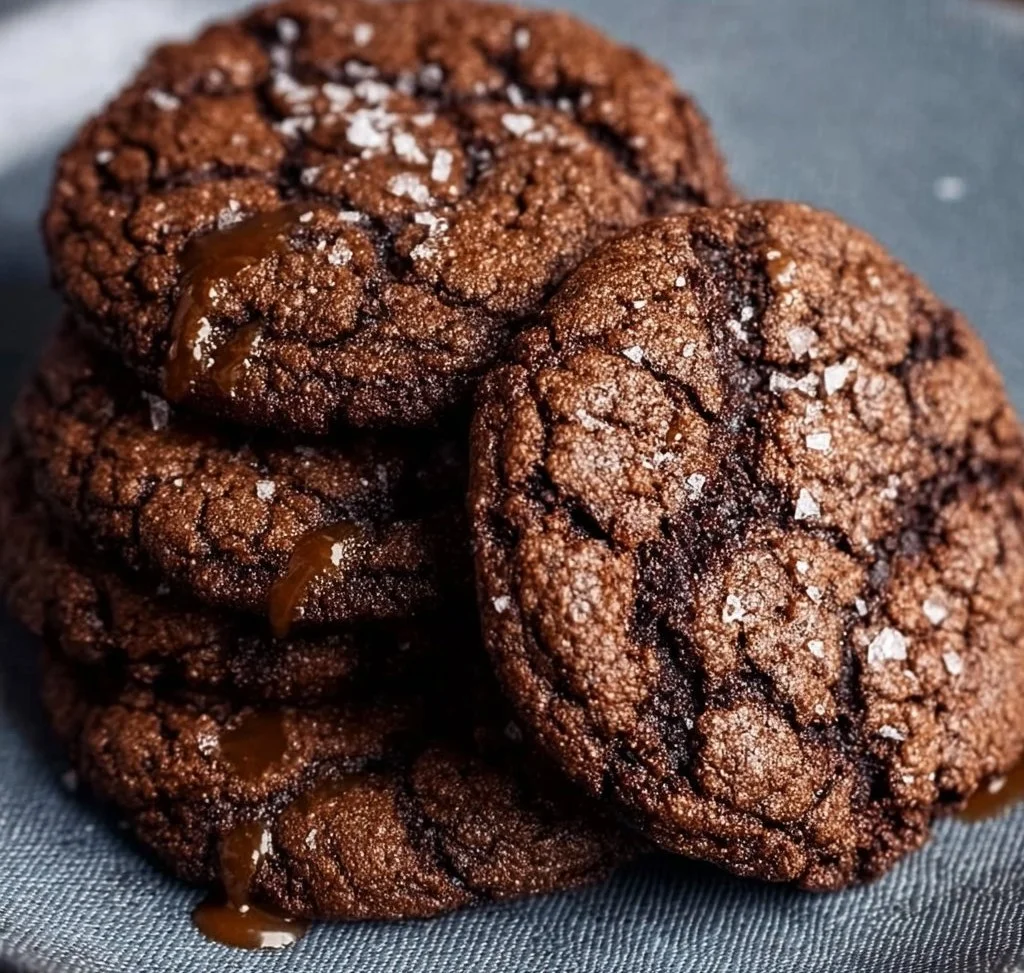Vegan Salted Espresso Brownie Cookies