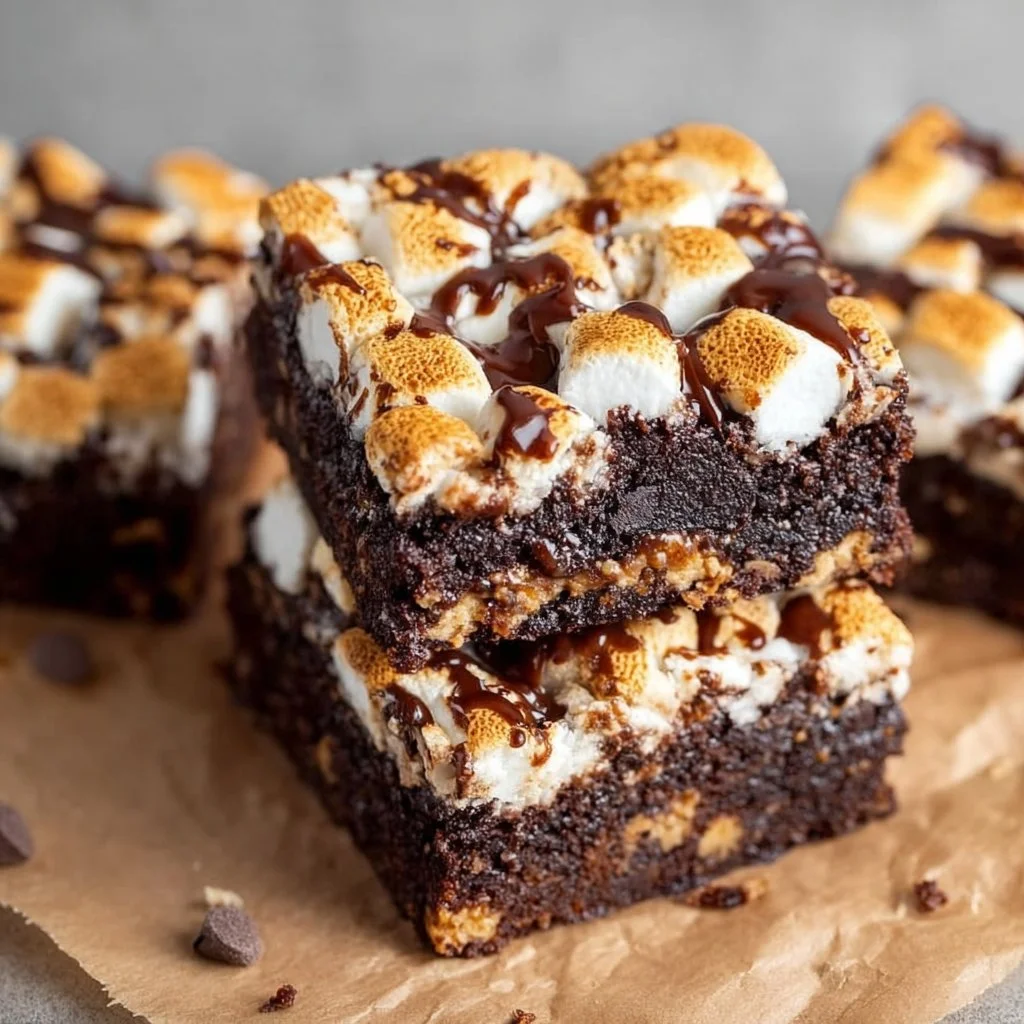 Vegan S'mores Brownies