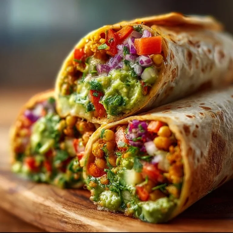 Colorful vegan veggie wraps filled with fresh vegetables and herbs