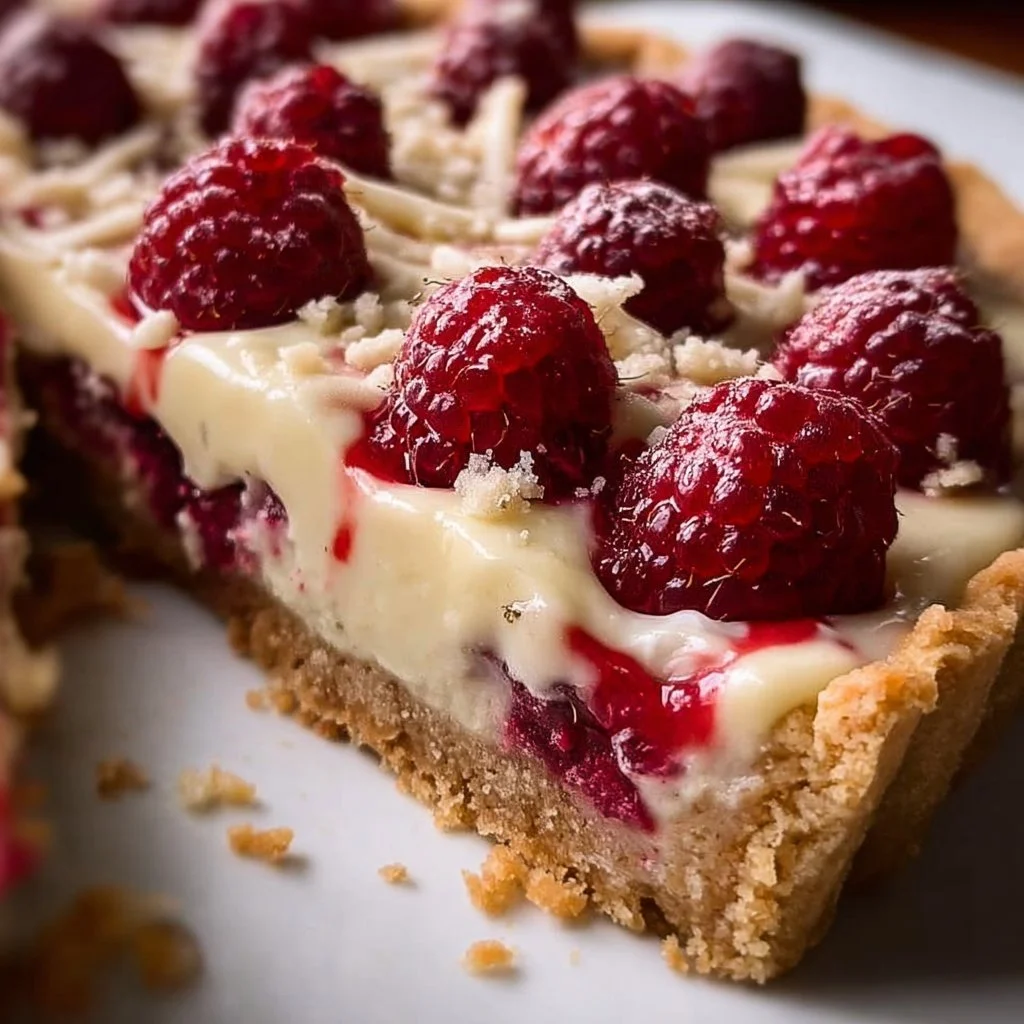Vegan White Chocolate Raspberry Tart