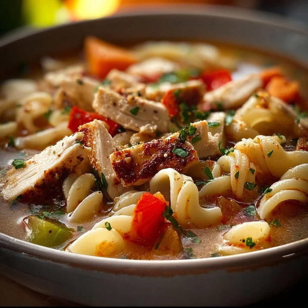 Cajun Chicken Pasta Soup