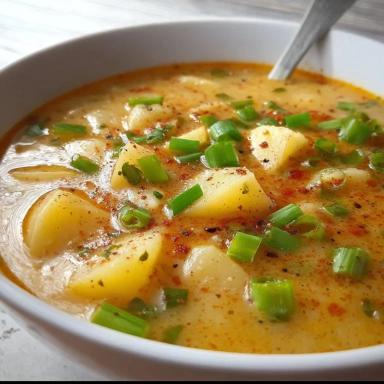 Delicious bowl of homemade Cajun Potato Soup with spices and potatoes