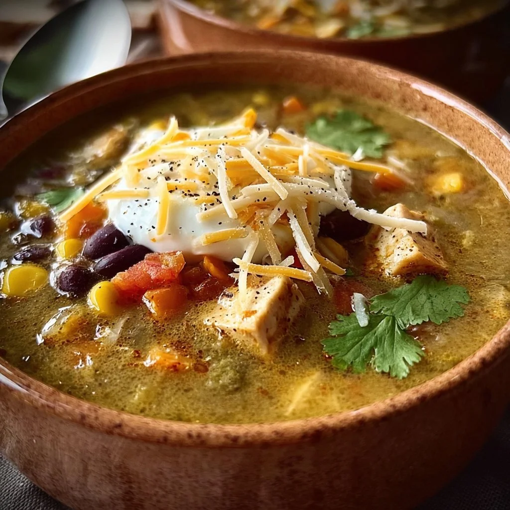 Deliciously Easy Green Enchilada Soup