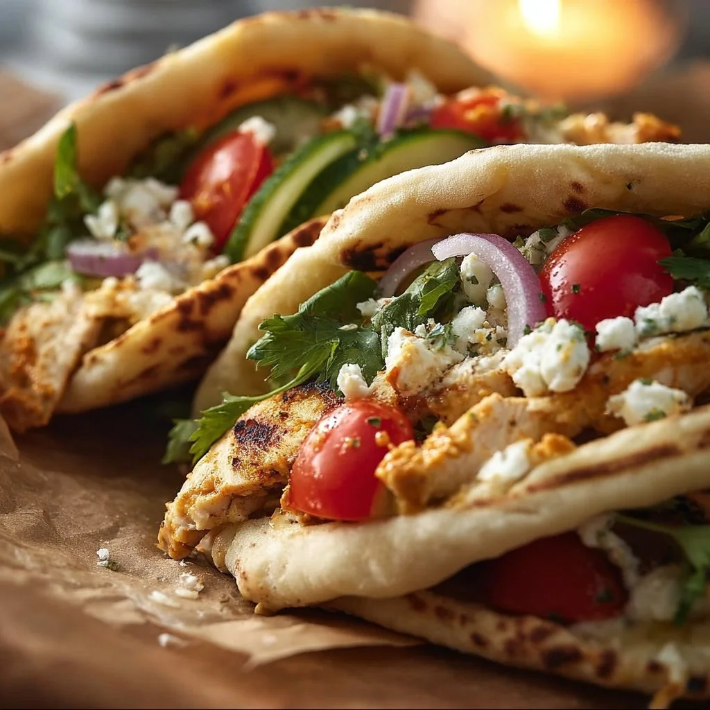 Easy Sheet Pan Chicken Pitas