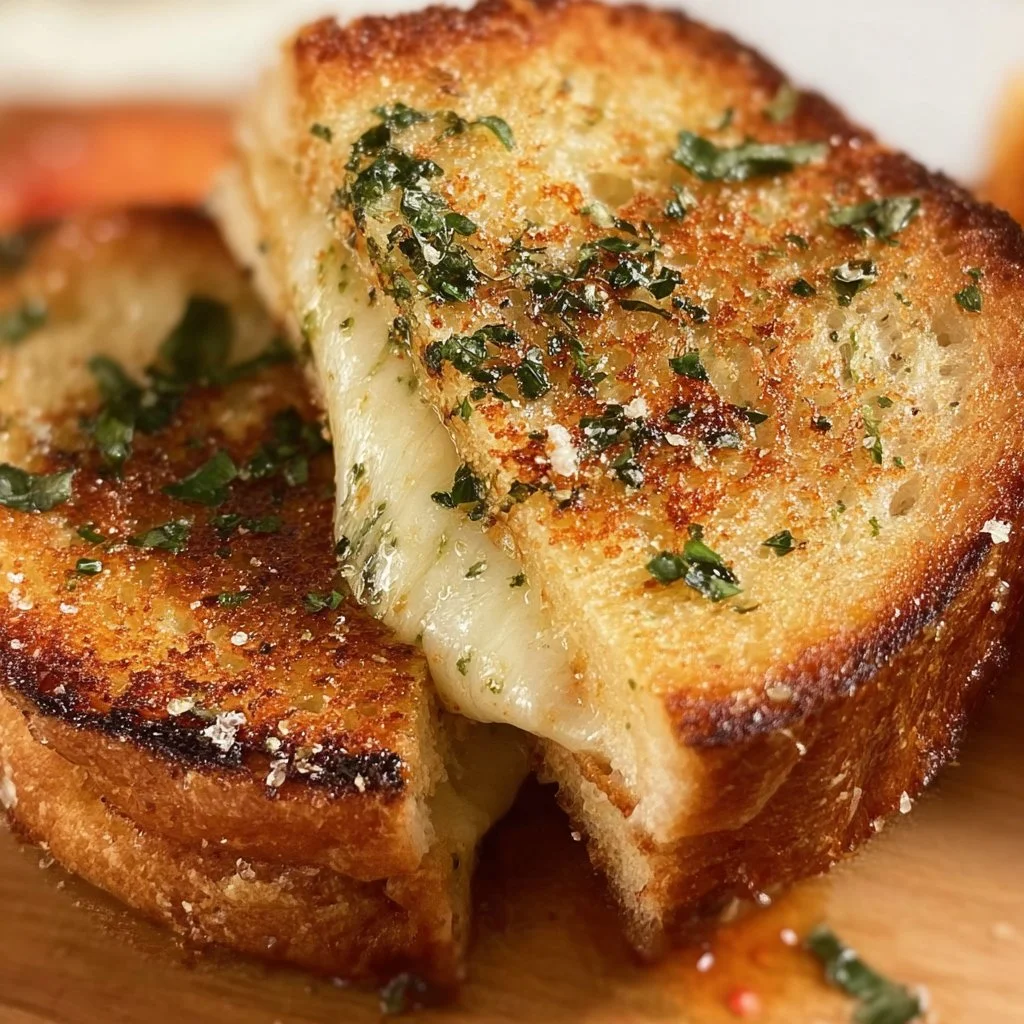 Garlic Bread Grilled Cheese