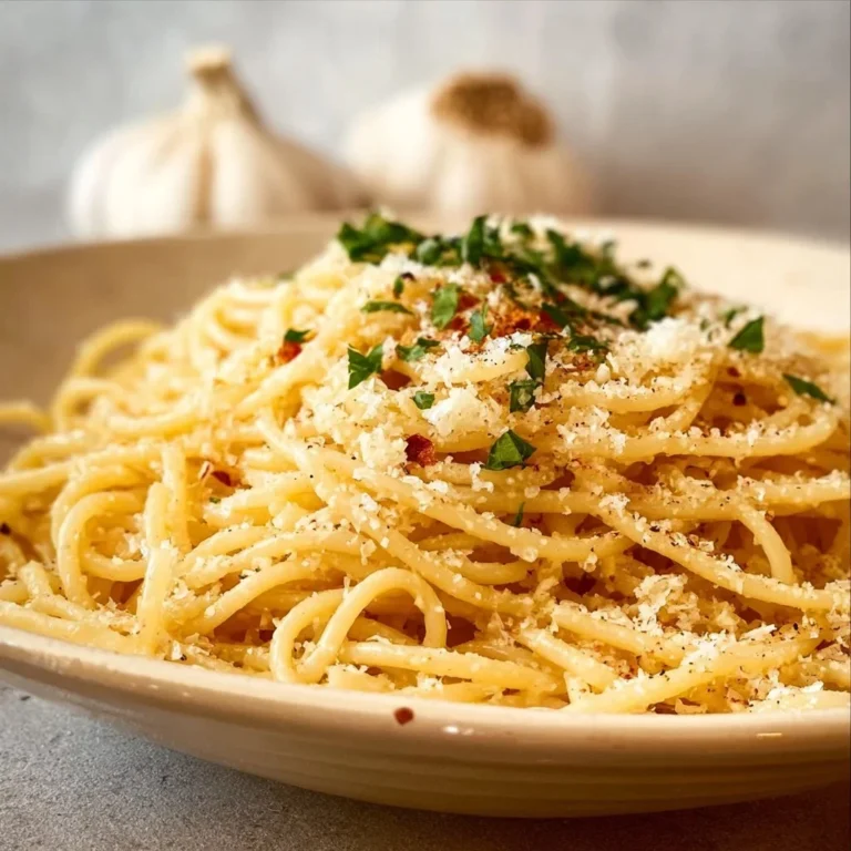 Delicious Garlic Butter Noodles with herbs and spices served in a bowl.