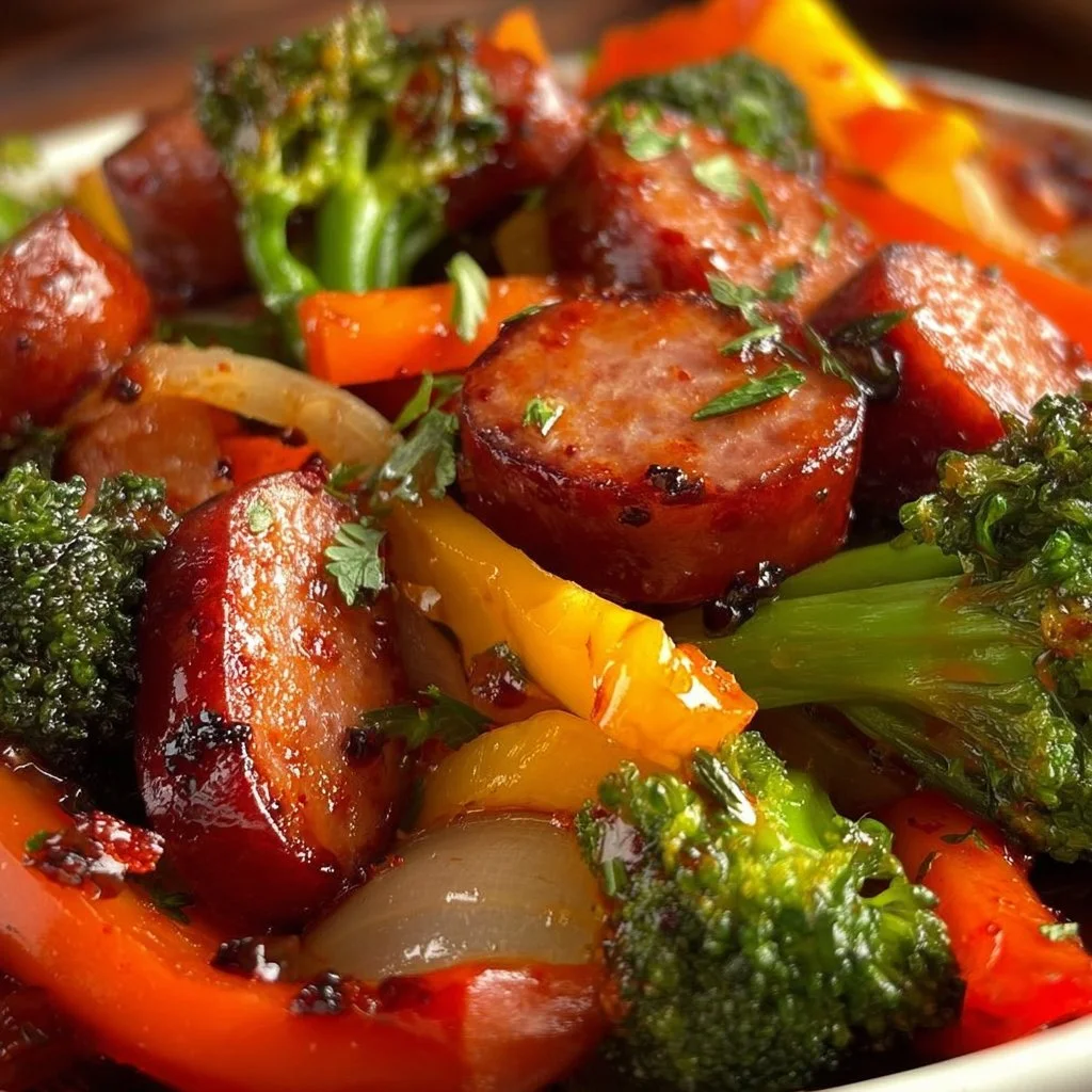 Honey Garlic Kielbasa and Veggies