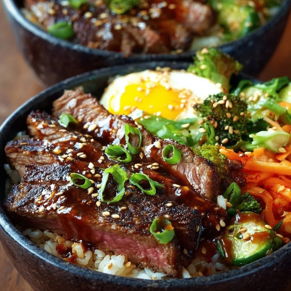 Korean BBQ Steak Bowls