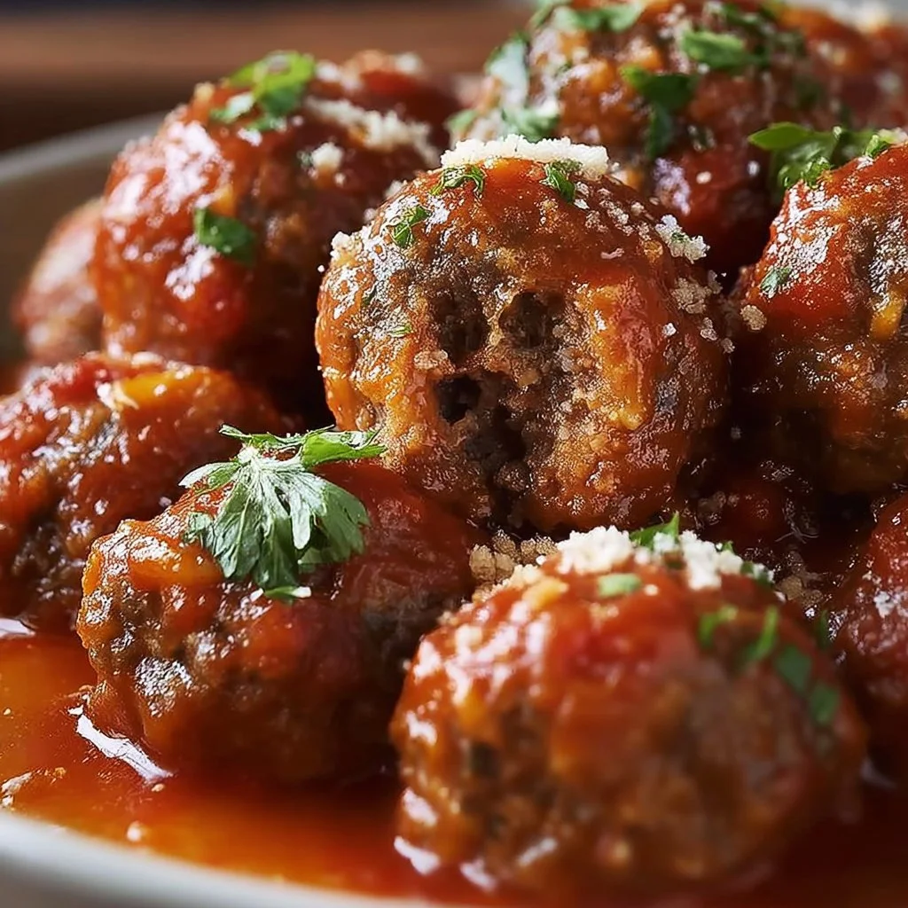 Slow Cooker Meatballs in Rich Tomato Sauce