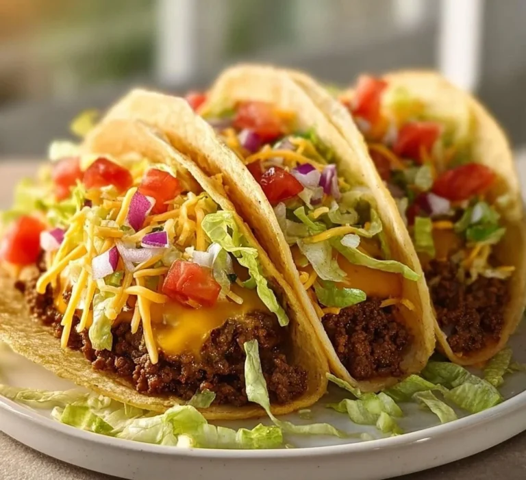 Delicious smash burger tacos topped with fresh ingredients