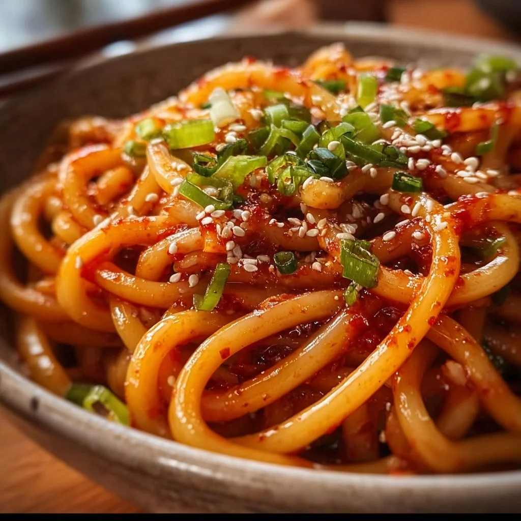 Spicy Gochujang Udon Noodles