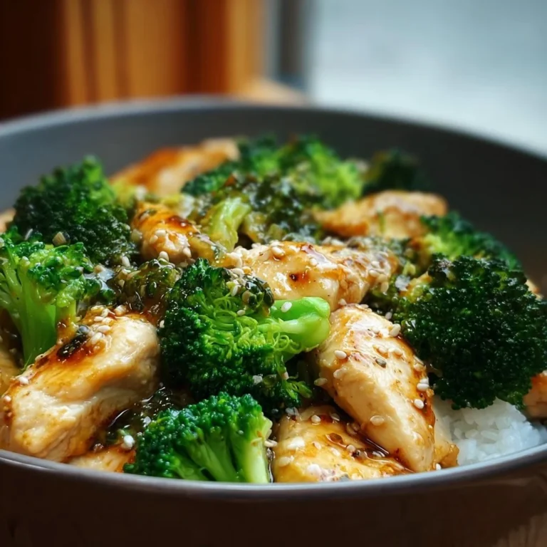 Delicious Chicken Broccoli Bowl featuring tender chicken and fresh broccoli.