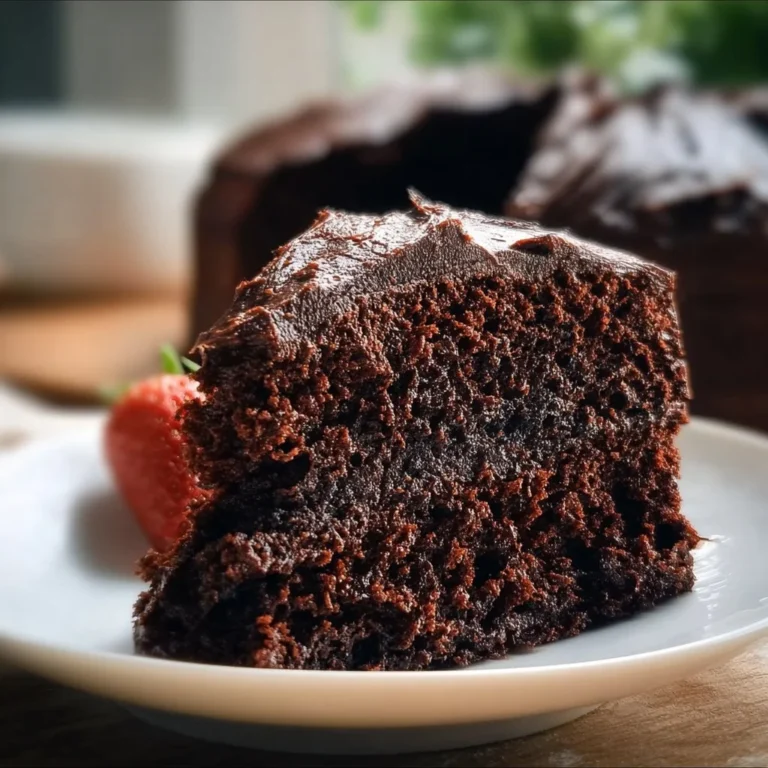 Delicious classic chocolate cake topped with creamy chocolate frosting