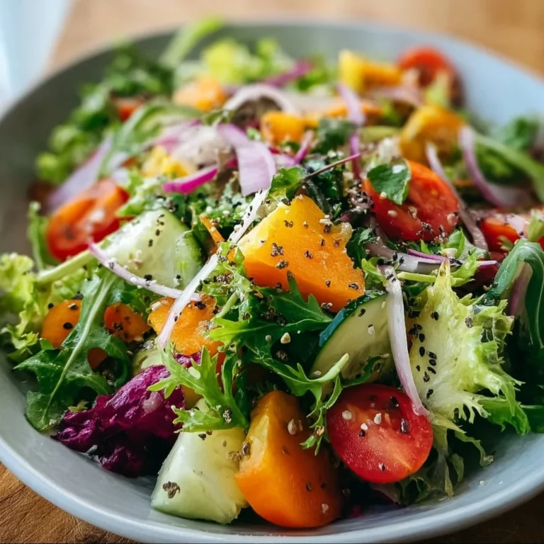 Colorful detox salad with fresh vegetables and herbs for revitalization