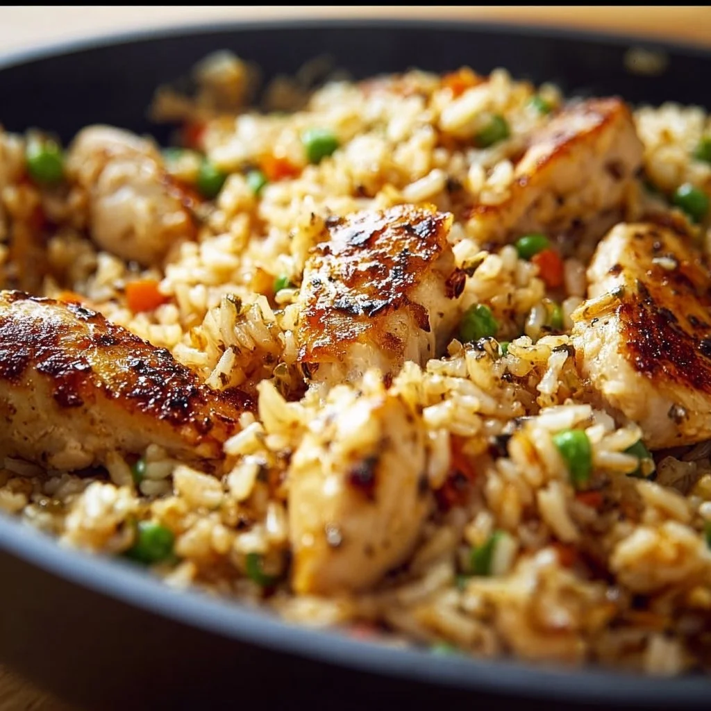 Easy One-Pan Chicken Rice Skillet