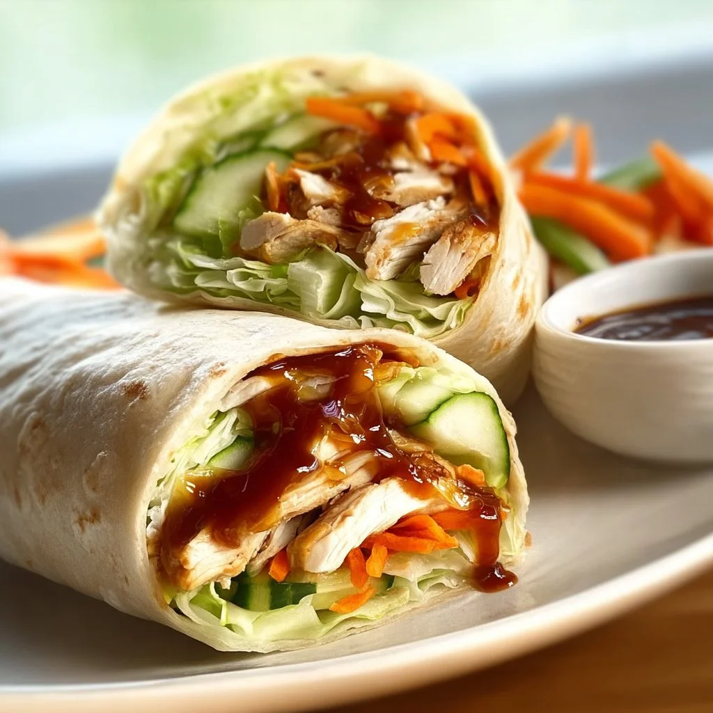 Delicious easy teriyaki chicken wraps ready to eat