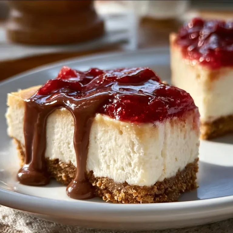 No Bake Woolworth Cheesecake topped with fresh berries and whipped cream.