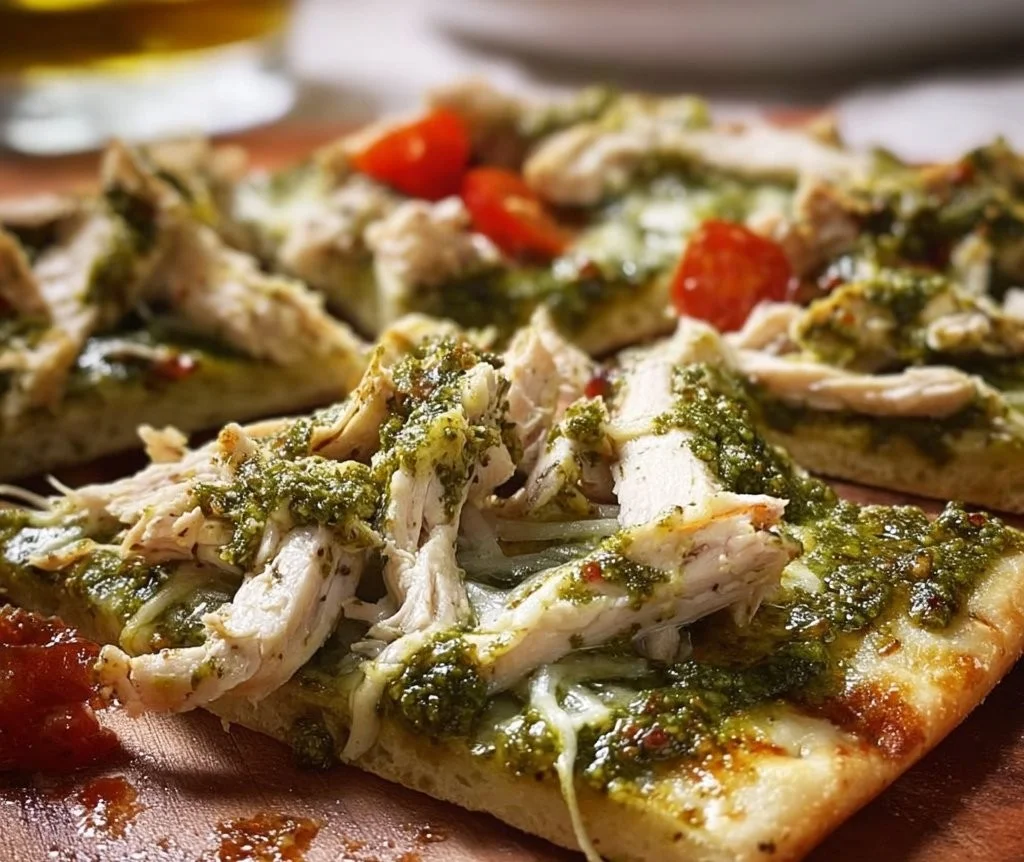 Pesto Chicken Flatbread