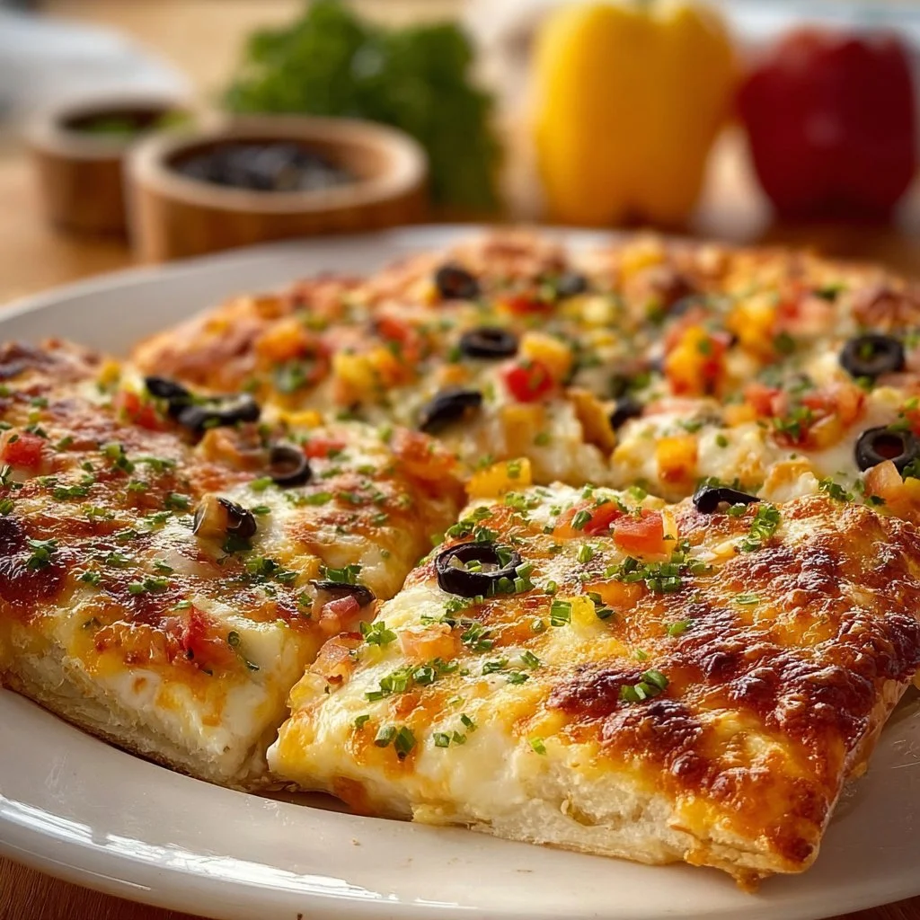 Delicious Pizza Cottage Cheese Bake served in a baking dish
