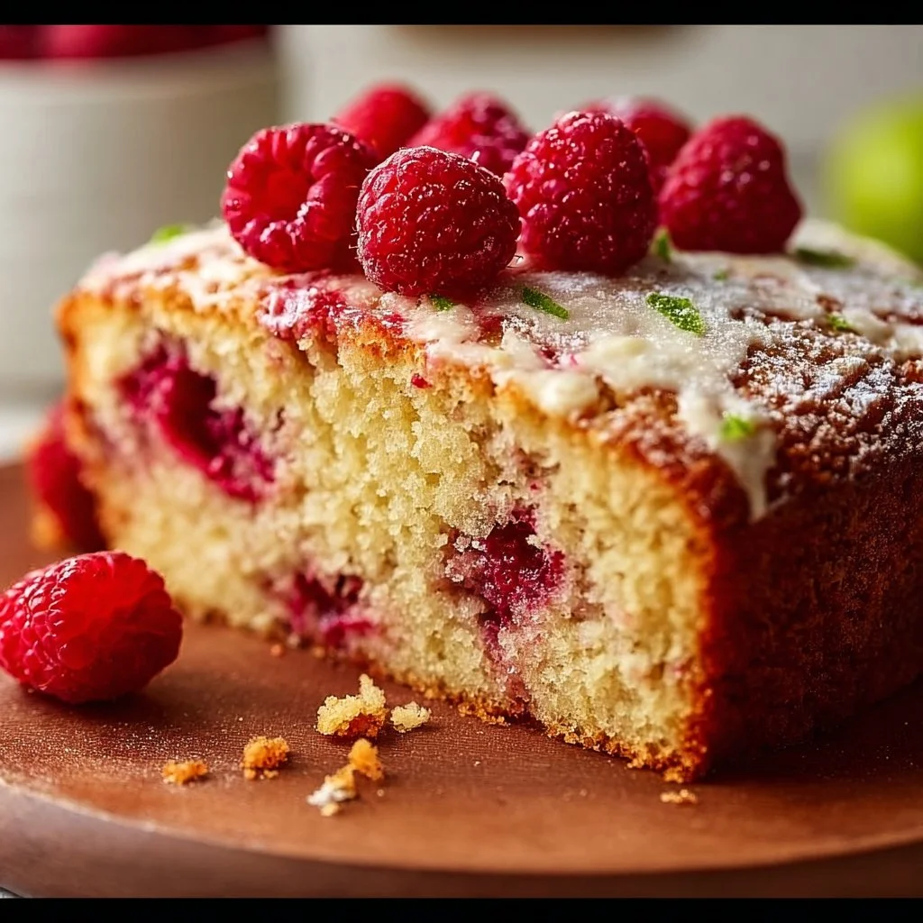 Raspberry Key Lime Cake