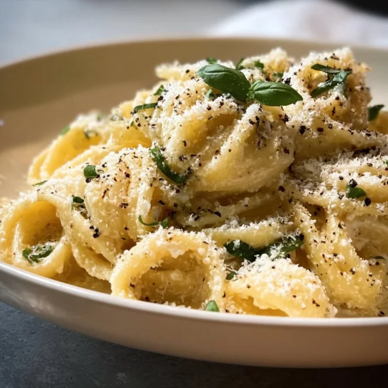 Creamy ricotta pasta served with fresh herbs and vegetables