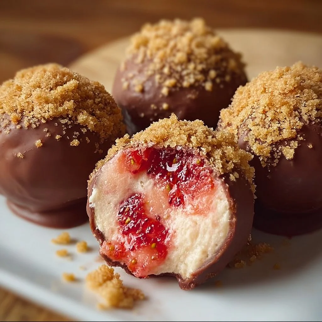 Strawberry Cheesecake Truffles