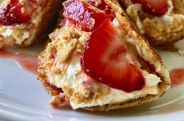 Strawberry Crunch Cheesecake Tacos