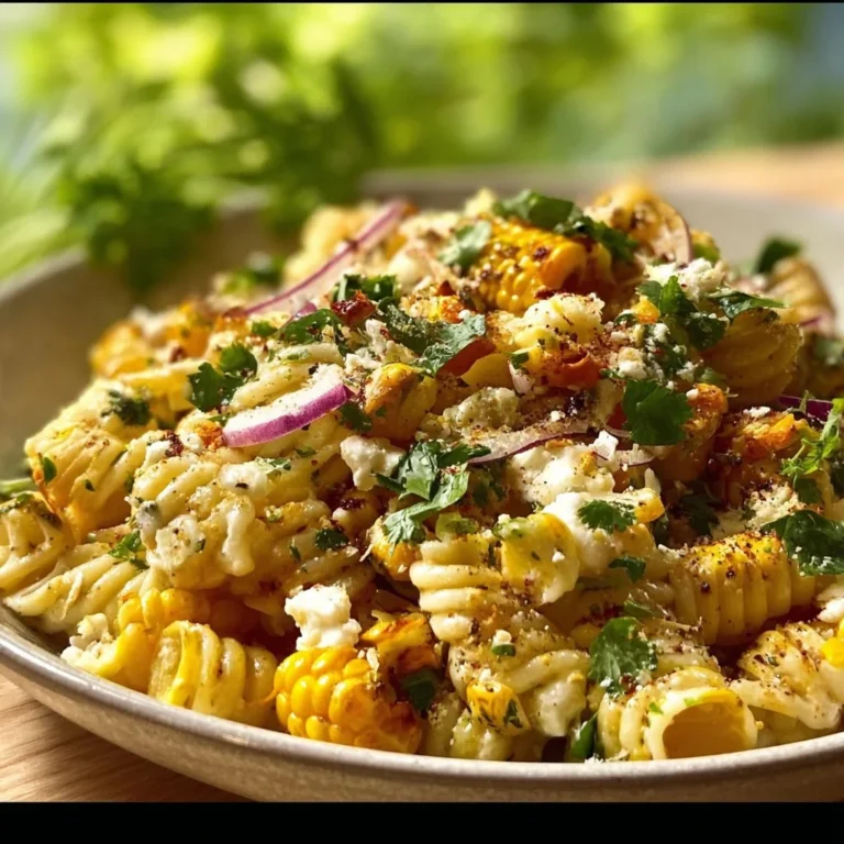 Colorful Street Corn Pasta Salad featuring bold flavors and fresh ingredients