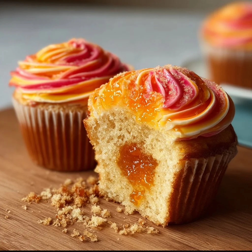 Tequila Sunrise Cupcakes