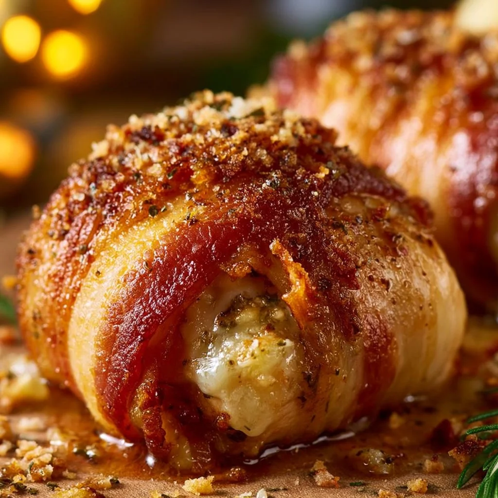 Bacon Wrapped Garlic Parmesan Chicken