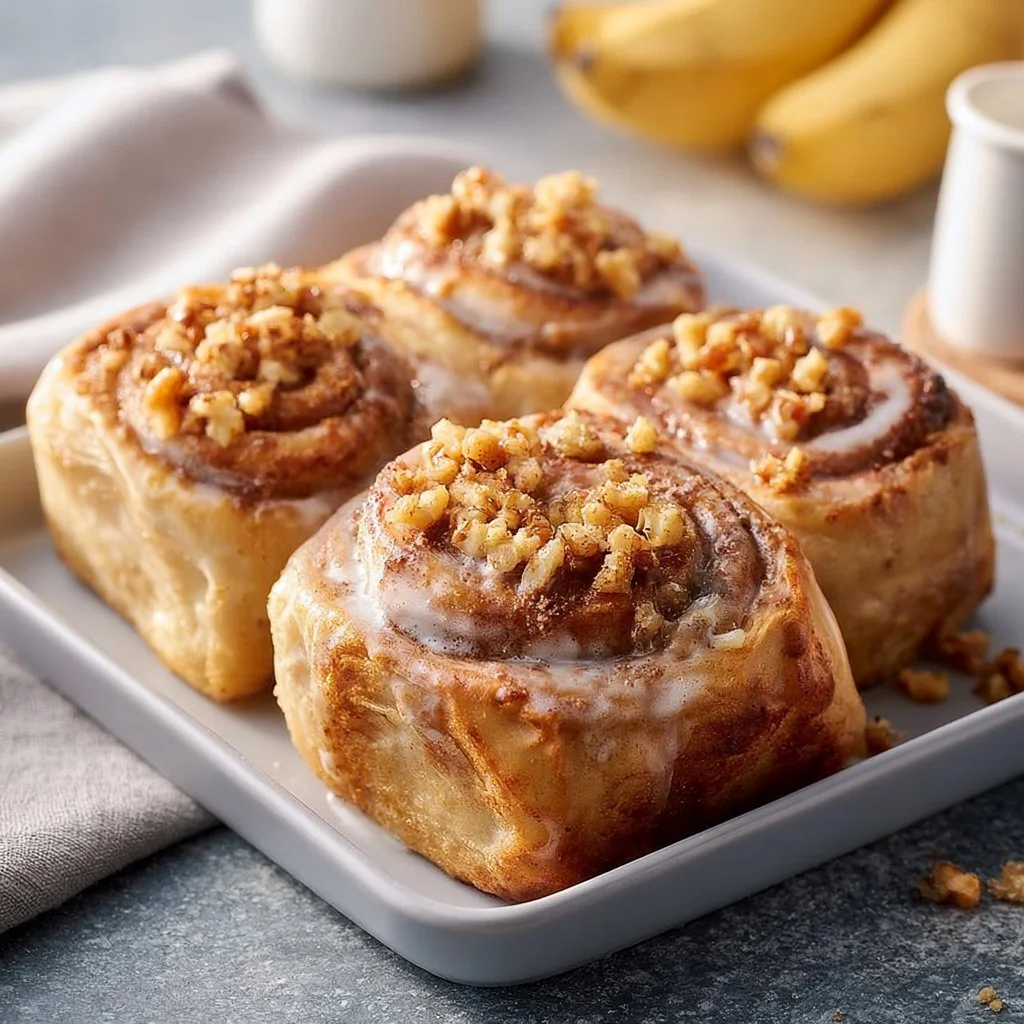 Banana Cinnamon Roll Spirals