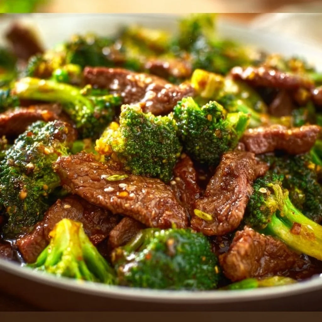 Delicious Beef and Broccoli Stir Fry served in a dish with fresh ingredients
