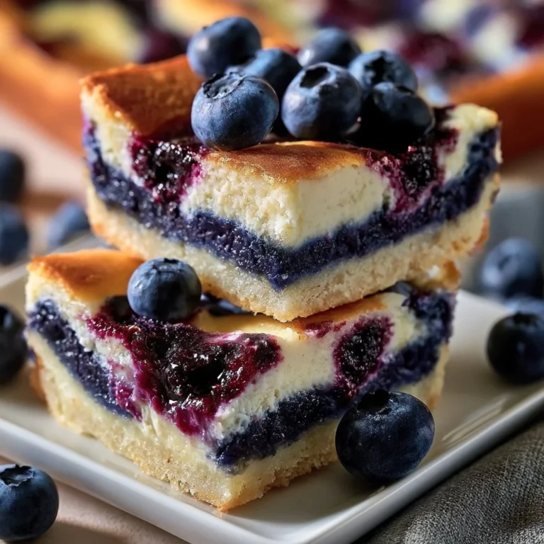 Delicious Blueberry Cream Cheese Bars with a creamy texture and fresh blueberries
