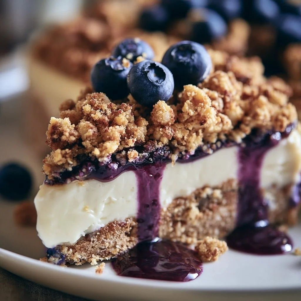 Blueberry Crumble Cheesecake