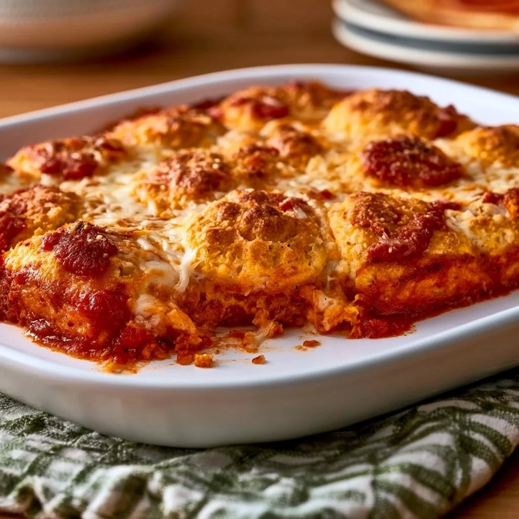Bubble Up Biscuit Pizza Casserole
