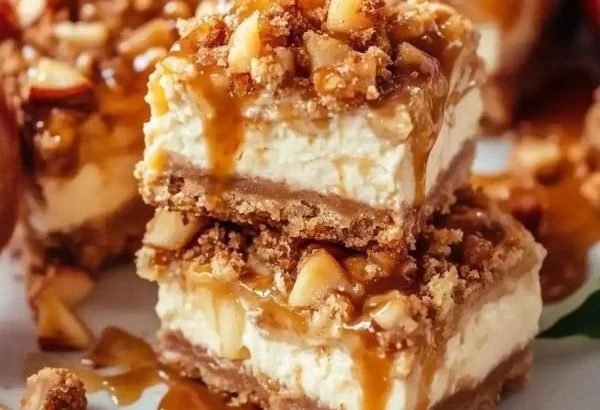 Caramel Apple Cheesecake Bars