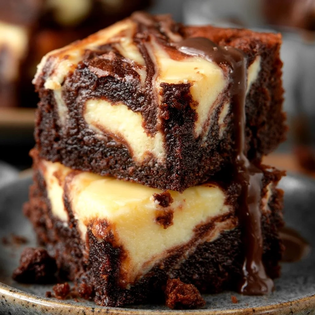 Cheesecake Swirl Fudge Brownies