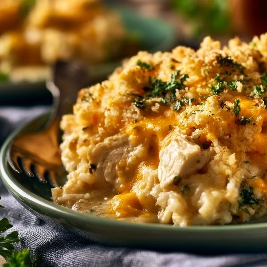 Cheesy Chicken and Rice Casserole