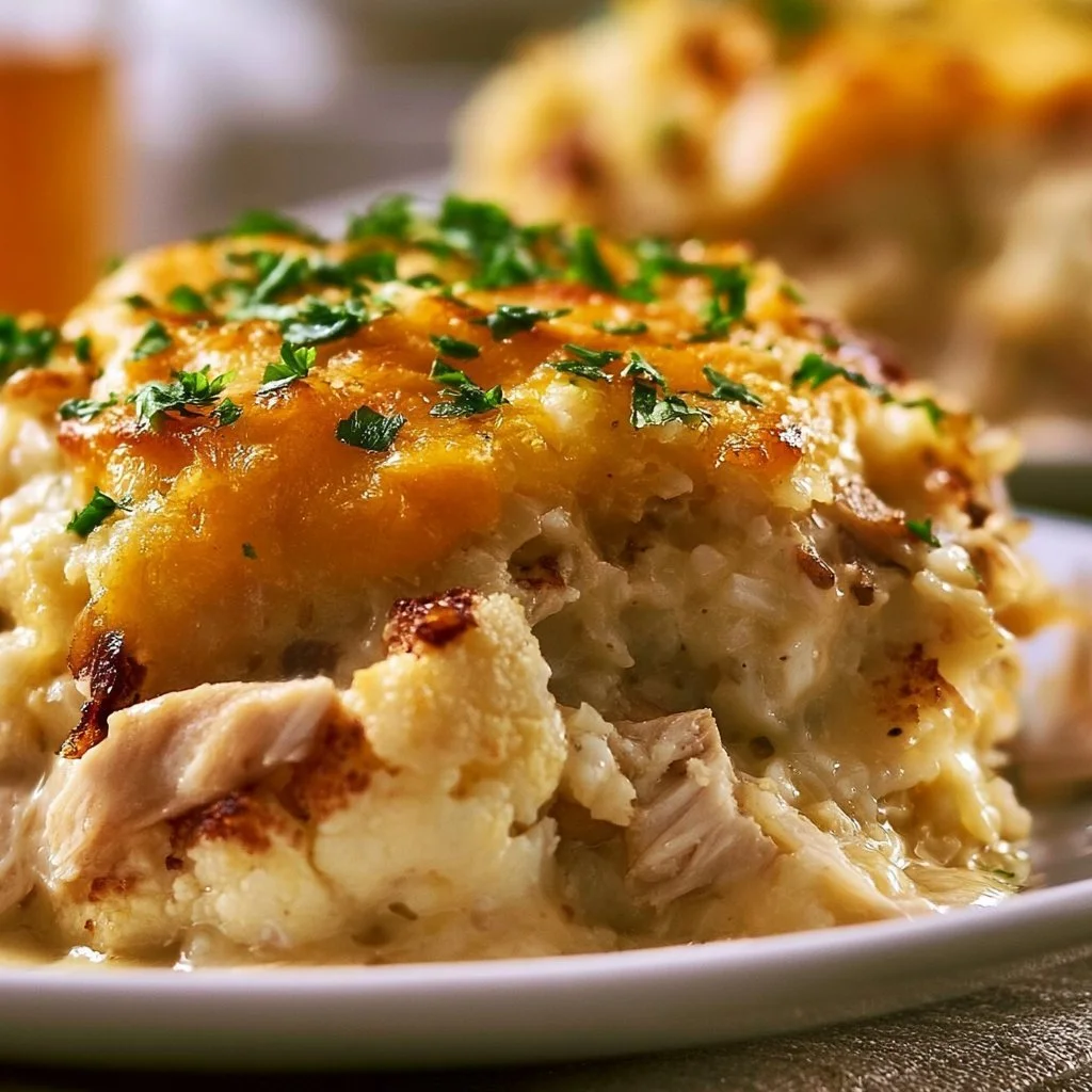 Chicken Cauliflower Rice Casserole