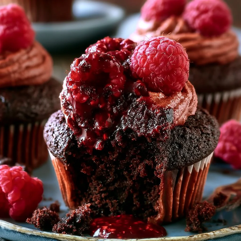 Chocolate Raspberry Cupcakes
