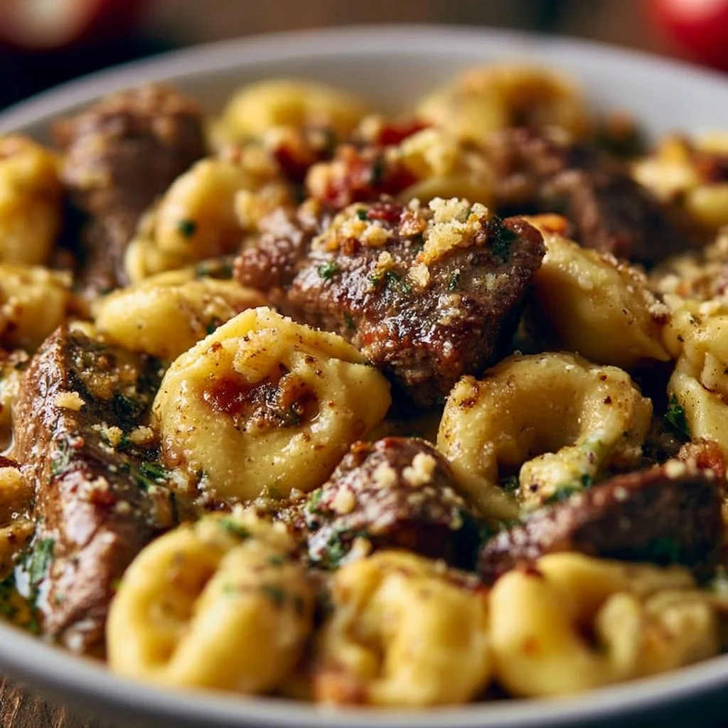 Creamy One Pot Cowboy Butter Steak and Tortellini Bites