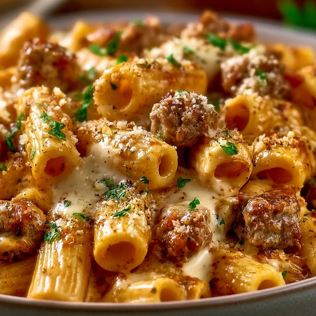 Creamy Rigatoni with Italian Sausage