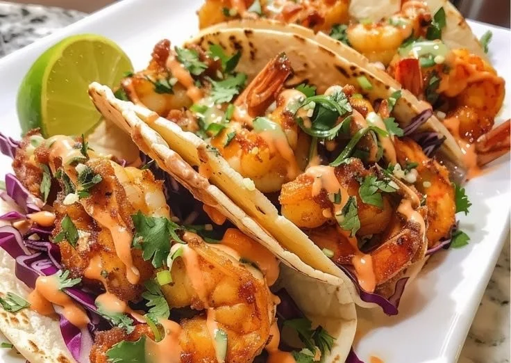 Crispy Bang Bang Shrimp Tacos