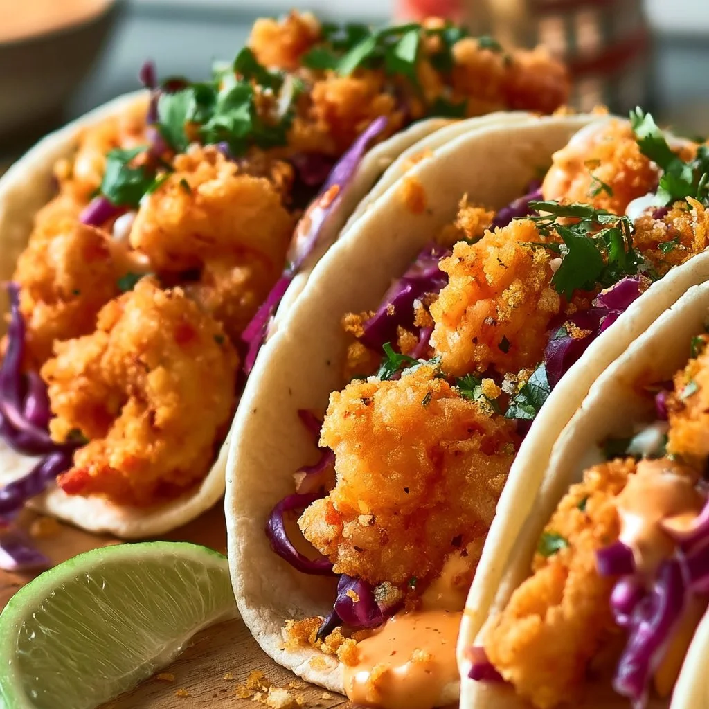 Crispy Bang Bang Shrimp Tacos