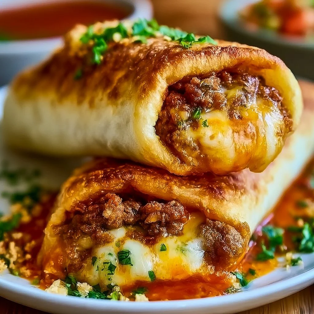 Crispy Cheesy Beef Chimichangas