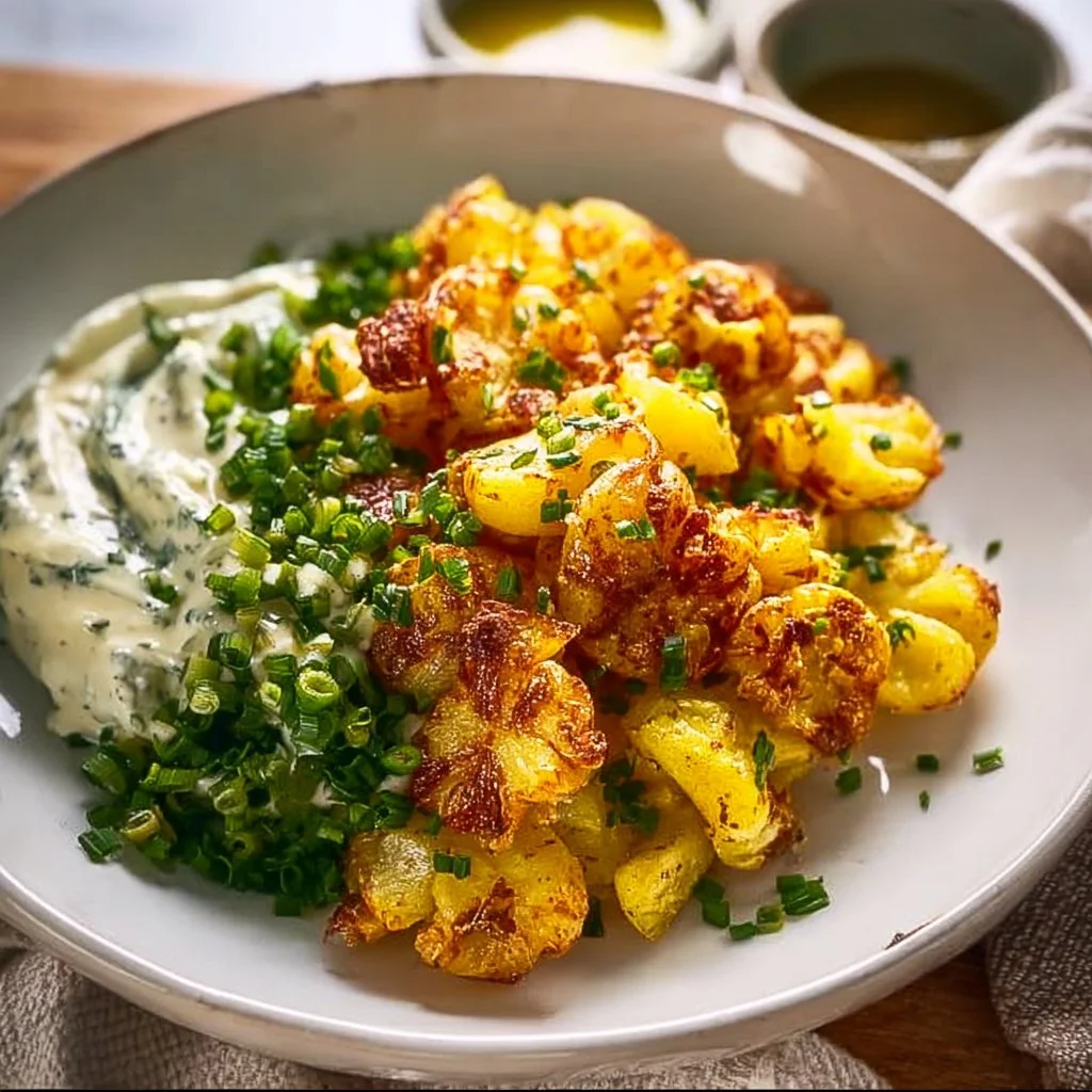 Crispy Smashed Potato Salad