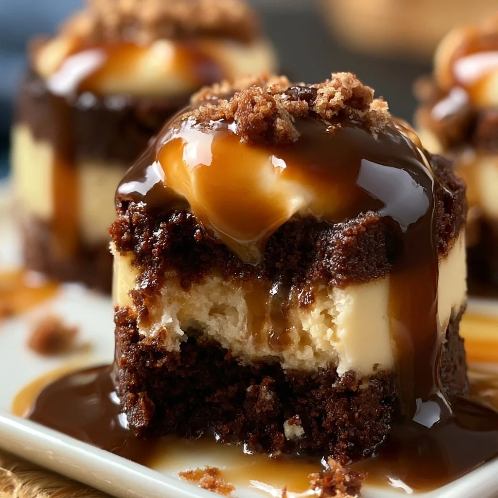 Decadent Chocolate Caramel Cheesecake Bites