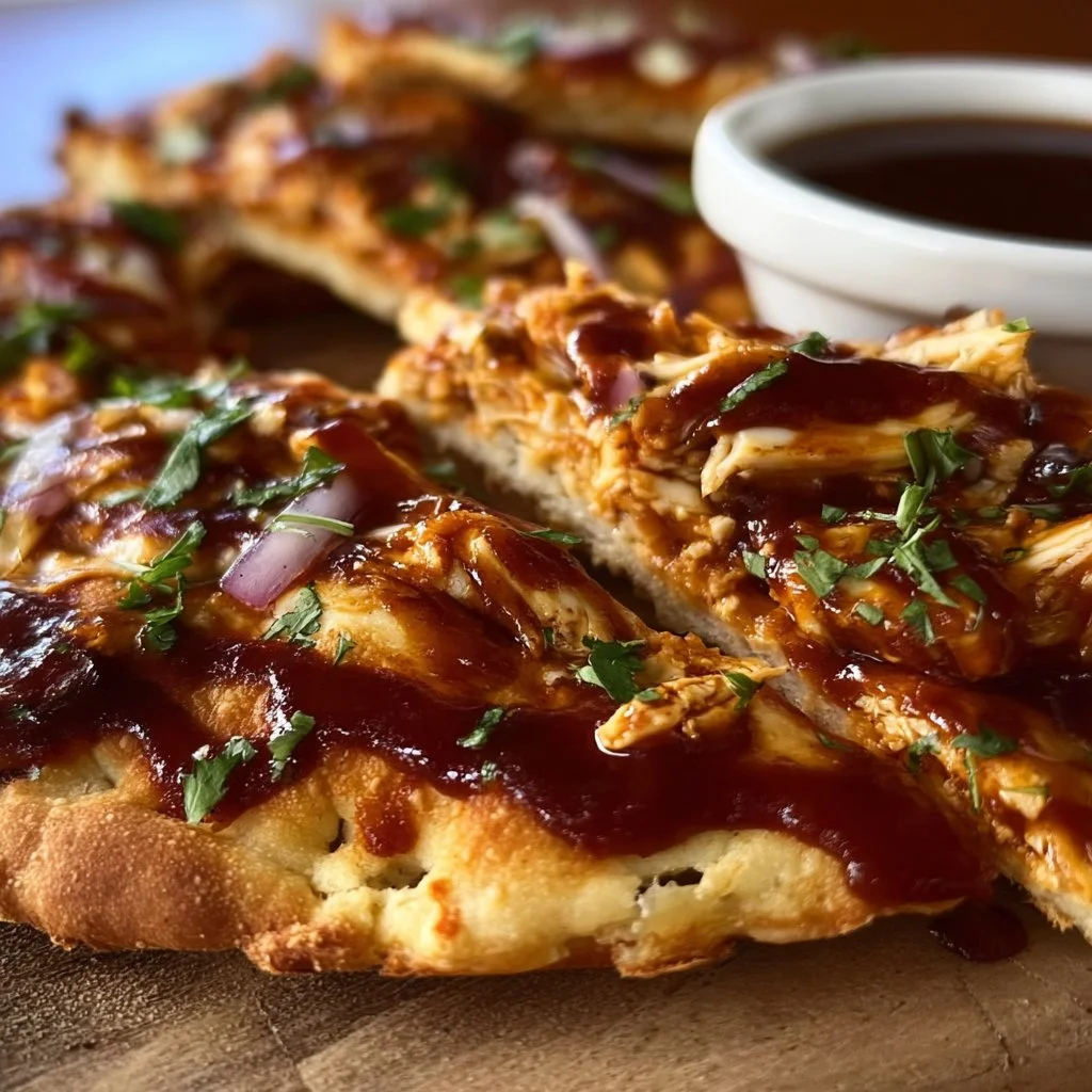 Easy BBQ Chicken Flatbread