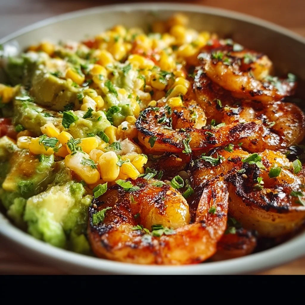 Easy Grilled Shrimp Bowl with Avocado and Corn Salsa